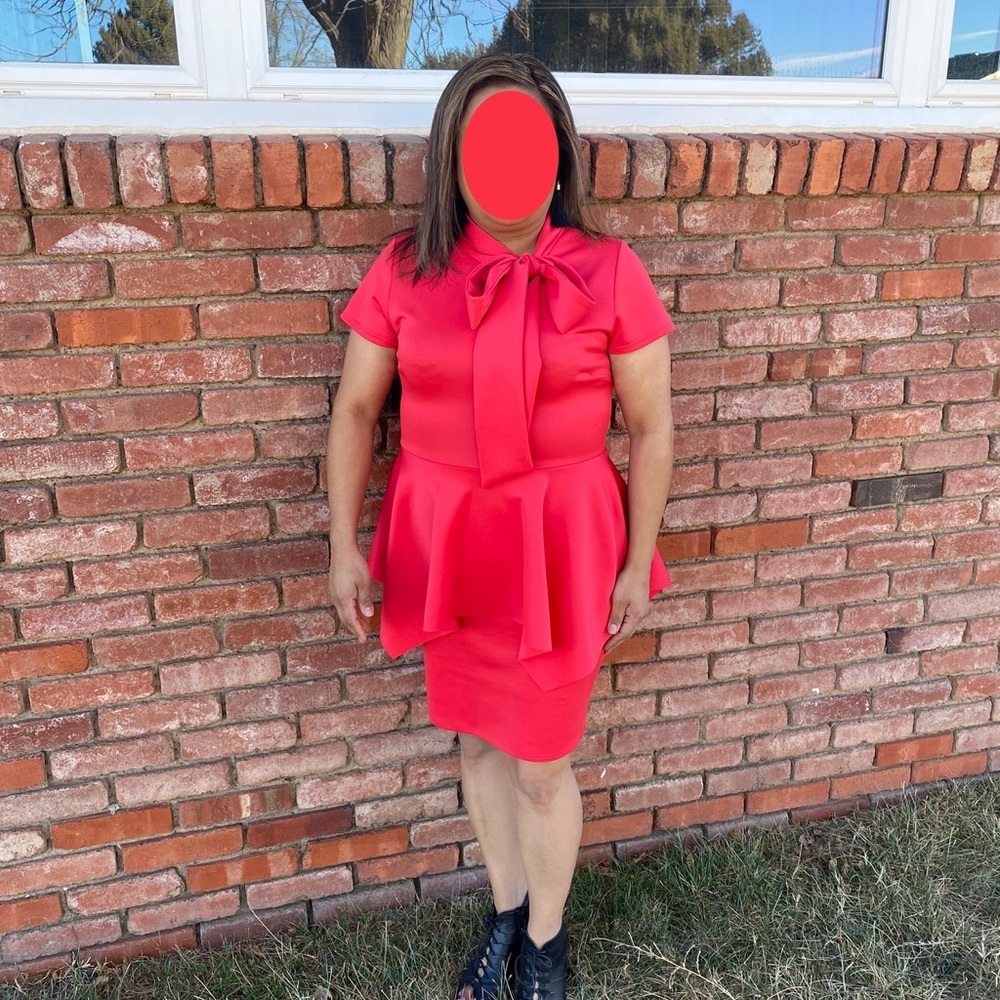 Red Peplum Dress